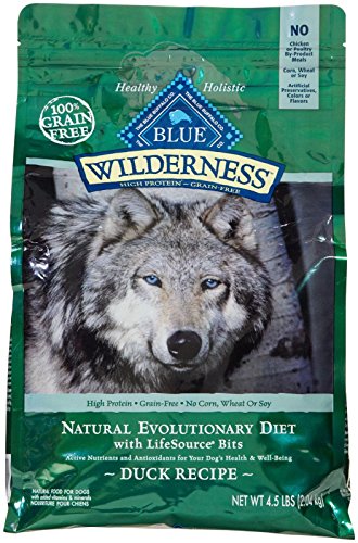 0885218144957 - BLUE BUFFALO WILDERNESS GRAIN FREE DRY DOG FOOD, DUCK RECIPE, 4.5-POUND BAG