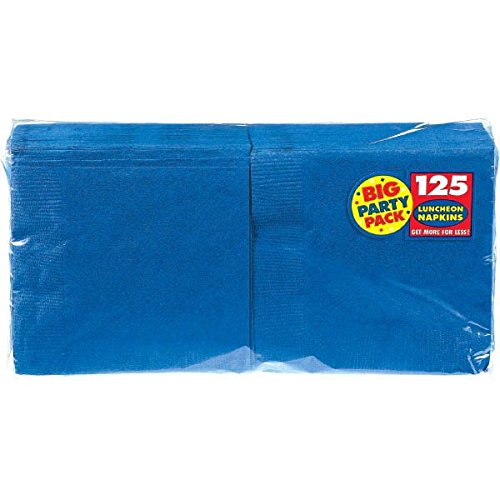 0885220210152 - BIG PARTY PACK LUNCHEON NAPKINS 13 IN. X 13 IN. , 125/PKG, BRIGHT ROYAL BLUE