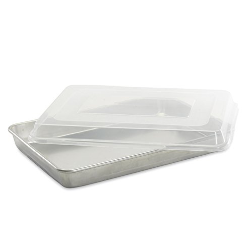 0885221556181 - NORDIC WARE NATURAL ALUMINUM COMMERCIAL HIGH-SIDED SHEET CAKE PAN WITH LID
