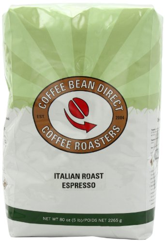 0885223686121 - COFFEE BEAN DIRECT ITALIAN ROAST ESPRESSO, WHOLE BEAN COFFEE, 5-POUND BAG