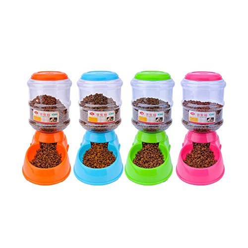 0885232151504 - 3.5L LARGE AUTOMATIC PET FOOD DRINK DISPENSER DOG CAT FEEDER WATER BOWL DISH