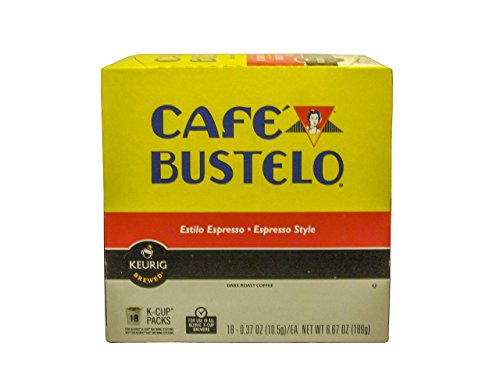 0885233892581 - KEURIG CAFE BUSTELO COFFEE ESPRESSO K-CUPS CUBAN (18 COUNT)