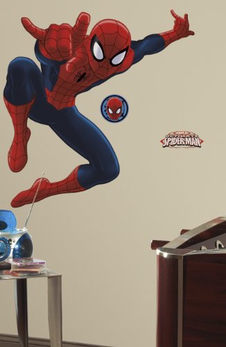 0885237334773 - ROOMMATES RMK1796GM ULTIMATE SPIDERMAN PEEL AND STICK GIANT WALL DECAL