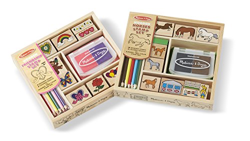 0885238423827 - MELISSA & DOUG WOODEN STAMP SETS : FRIENDSHIP AND HORSES