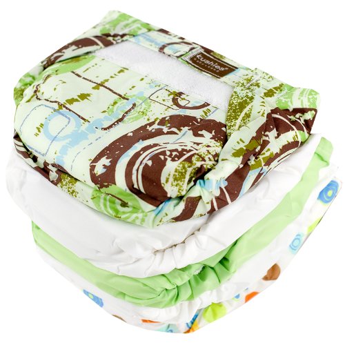 0885238843267 - KUSHIES 5 PACK WASHABLE ULTRA-LITE DIAPER FOR TODDLER, NEUTRAL PRINT