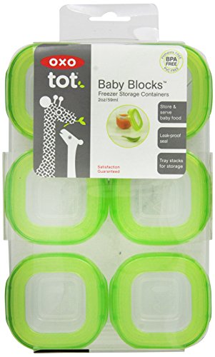 0885243897248 - OXO TOT BABY BLOCKS FREEZER STORAGE CONTAINERS - GREEN