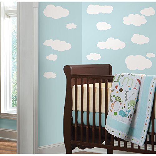 0885255342118 - ROOMMATES RMK1562SCS CLOUDS (WHITE BKGND) PEEL AND STICK WALL DECALS