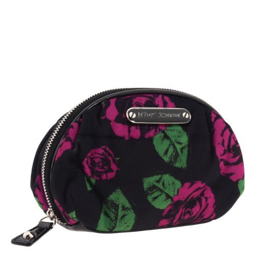 0885259868072 - BETSEY JOHNSON ROSE ABOVE COSMETIC CASE- PURPLE