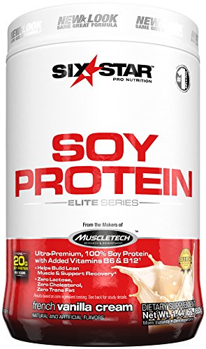 0885260139024 - SIX STAR PRO NUTRITION ELITE SERIES SOY PROTEIN POWDER, FRENCH VANILLA CREAM, 1.44 POUND (PACKAGING MAY VARY)