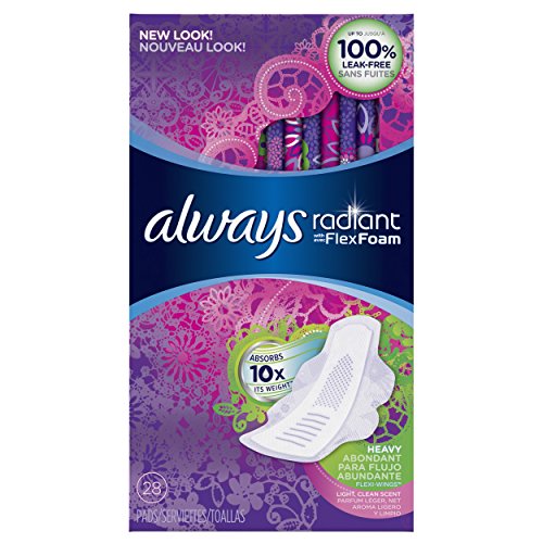 0885260150715 - ALWAYS RADIANT INFINITY HEAVY FLOW WITH WINGS, SCENTED PADS 28 COUNT