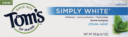 0885260263767 - NEW SIMPLY WHITE-CLEAN MINT TOM'S OF MAINE 4.7 OZ GEL