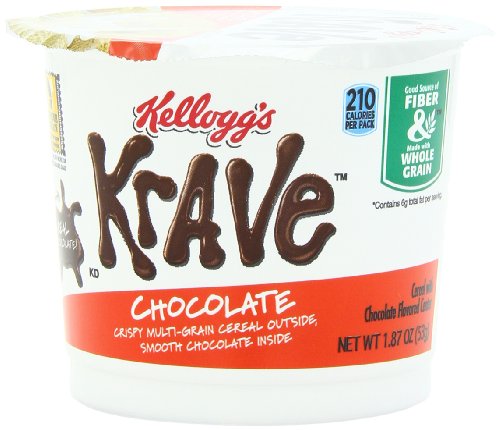 0885260452673 - KELLOGG'S KRAVE CEREAL-IN-A-CUP, MILK CHOCOLATE, 1.87 OUNCE (PACK OF 12)