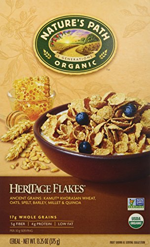 0885260454813 - NATURE'S PATH ORGANIC, HERITAGE FLAKES, WHOLE GRAINS CEREAL, 13.25-OUNCE BOXES (PACK OF 6)