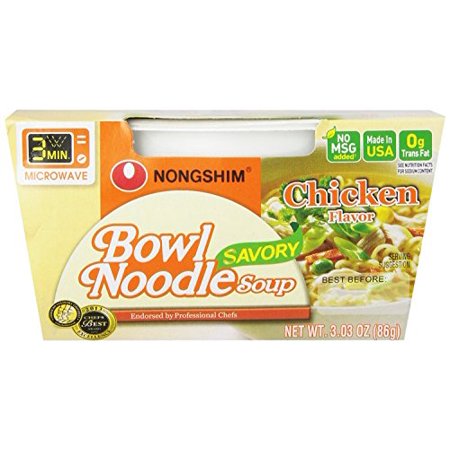 0885260475474 - NONGSHIM SAVORY CHICKEN NOODLE BOWL, 3.03 OUNCE (PACK OF 12)