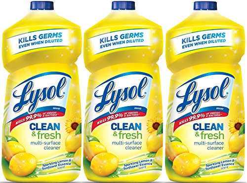 0885267148647 - LYSOL CLEAN AND FRESH ALL PURPOSE CLEANER, LEMON SUNFLOWER, 40 OUNCE (PACK OF 3)