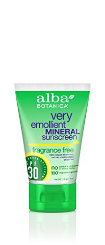 0885268303991 - ALBA BOTANICA VERY EMOLLIENT, FRAGRANCE FREE MINERAL SUNSCREEN SPF 30, 4 OUNCE