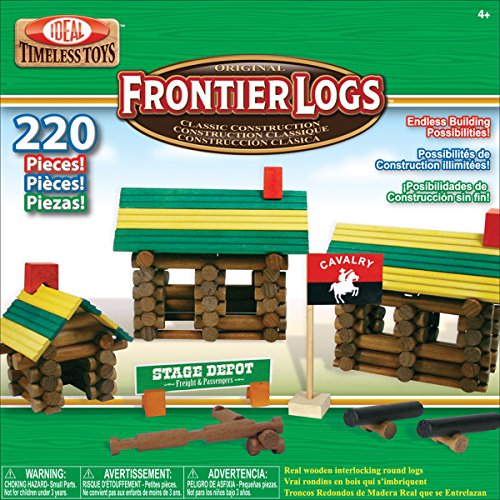0885270768702 - IDEAL FRONTIER LOGS CLASSIC ALL WOOD 220-PIECE CONSTRUCTION SET