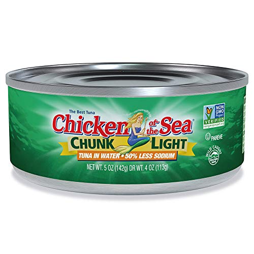 0885272686745 - CHICKEN OF THE SEA TUNA CHUNK LIGHT IN WATER, 50% LOW SODIUM, 5-OUNCE CANS (PACK OF 24)