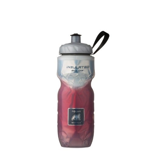 0885280733417 - POLAR BOTTLE FADE INSULATED WATER BOTTLE (RED, 20-OUNCE)
