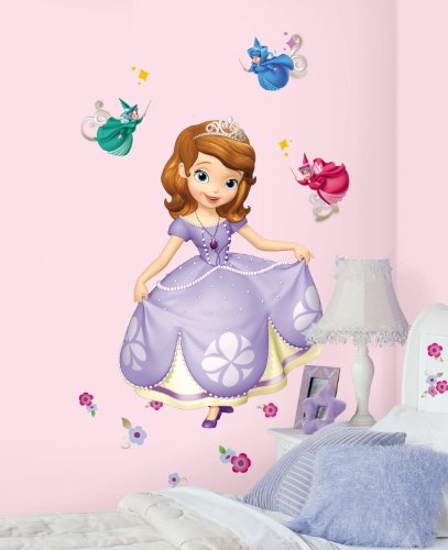 0885285143082 - ROOMMATES RMK2295SLM SOFIA THE FIRST PEEL AND STICK GIANT WALL DECALS