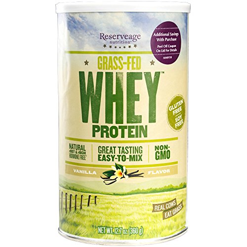 0885286514096 - RESERVEAGE NUTRITION - GRASS FED WHEY PROTEIN, MINIMALLY PROCESSED WITH HIGH BIOLOGICAL VALUE, VANILLA, 12.7 OUNCES