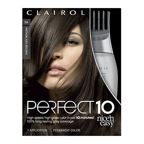 0885286823617 - CLAIROL PERFECT 10 BY NICE 'N EASY HAIR COLOR 005A MEDIUM ASH BROWN 1 KIT, 1.000-KIT