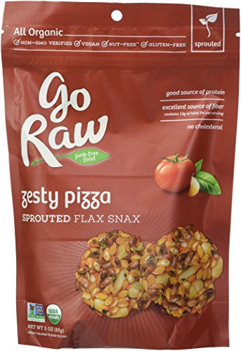 0885287068321 - GO RAW ZESTY PIZZA SPROUTED FLAX SNAX, 3 OZ, 6 COUNT