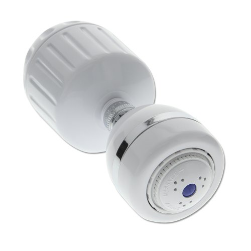 0885295475845 - SPRITE HO2-WH-M UNIVERSAL SHOWER FILTER AND 3 SETTING SHOWER HEAD, WHITE