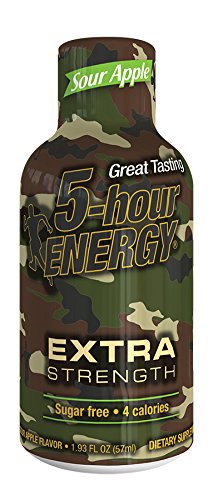 0885296599526 - 5 HOUR ENERGY DRINK SHOT, EXTRA STRENGTH SOUR APPLE, 12 COUNT