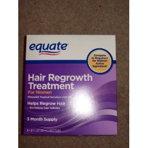 0885297794777 - EQUATE - HAIR REGROWTH TREATMENT FOR WOMEN WITH MINOXIDIL 2%, 3 MONTH SUPPLY( 3 - 2OZ BOTTLES )