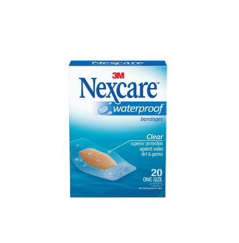 0885300890670 - NEXCARE WATERPROOF CLEAR BANDAGE, ONE SIZES, 20 CT PACKAGES (PACK OF 4)