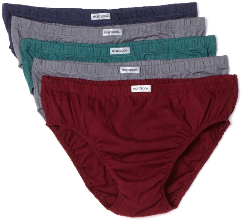 0885306058166 - FRUIT OF THE LOOM MEN'S 5-PACK NO-FLY SPORT BRIEFS - COLORS MAY VARY, ASSORTED, MEDIUM