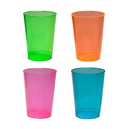 0885307726903 - PARTY ESSENTIALS HARD PLASTIC 10-OUNCE PARTY CUPS/TUMBLERS, 50-COUNT, ASSORTED NEON