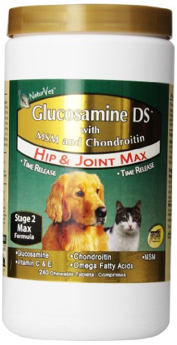 0885310452844 - NATURVET 240 COUNT GLUCOSAMINE DS WITH METHYLSULFONYLMETHANE TABLETS FOR DOGS