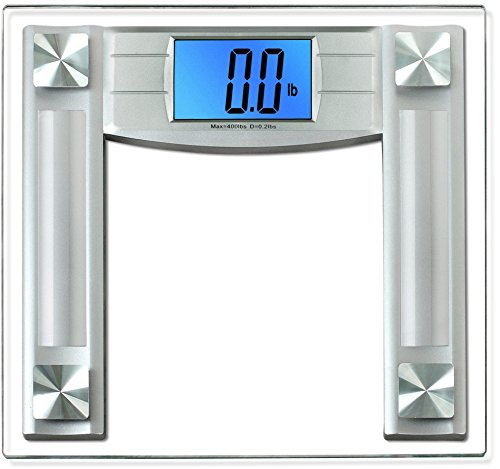 8853114558668 - BALANCEFROM HIGH ACCURACY DIGITAL BATHROOM SCALE WITH 4.3 LARGE BACKLIGHT DISPLAY AND STEP-ON TECHNOLOGY, SILVER