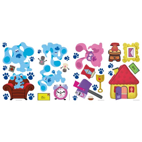 0885316145092 - ROOMMATES RMK1914SCS BLUES CLUES PEEL AND STICK WALL DECALS