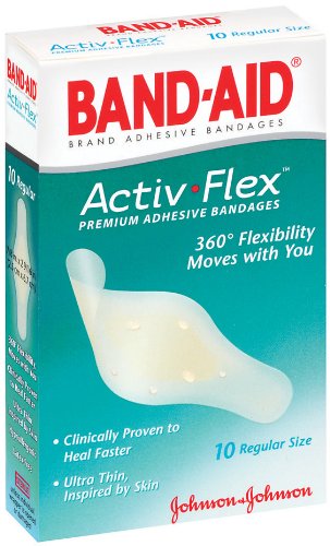 0885317922296 - BAND-AID BRAND ADHESIVE BANDAGES ACTIV-FLEX REGULAR, 10 COUNT BOX, (PACK OF 2)