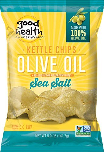 0885321589294 - GOOD HEALTH KETTLE STYLE OLIVE OIL POTATO CHIPS, SEA SALT, 5-OUNCE BAGS (PACK OF 12)