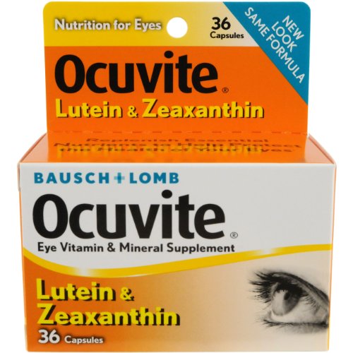 0885325873184 - BAUSCH & LOMB OCUVITE VITAMIN & MINERAL SUPPLEMENT CAPSULES WITH LUTEIN , 36-COUNT BOTTLES (PACK OF 2)