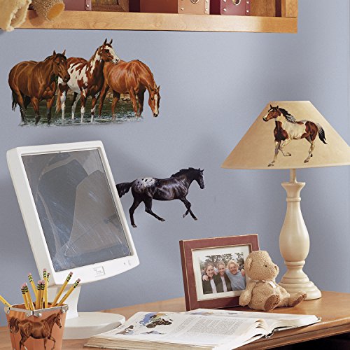 0885332065237 - ROOMMATES RMK1017SCS WILD HORSES PEEL AND STICK WALL DECALS