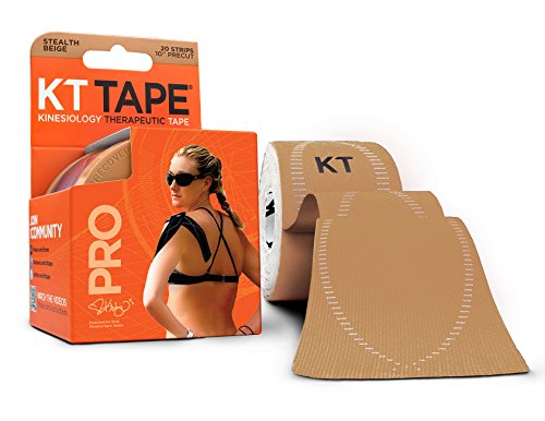 0885336595808 - KT TAPE PRO SYNTHETIC ELASTIC KINESIOLOGY 20 PRE-CUT 10-INCH STRIPS THERAPEUTIC TAPE, STEALTH BEIGE