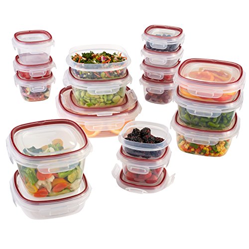 0885336715497 - RUBBERMAID EASY FIND LIDS LOCK-ITS FOOD STORAGE CONTAINER, BPA-FREE PLASTIC, 34-PIECE SET