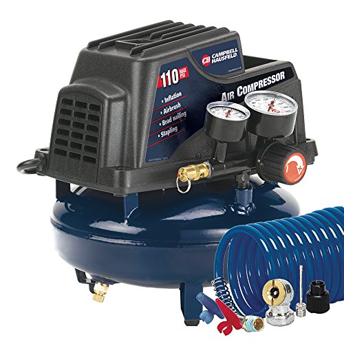 8853447014749 - CAMPBELL HAUSFELD FP2028 1-GALLON OIL-FREE PANCAKE AIR COMPRESSOR WITH ACCESSORY KIT
