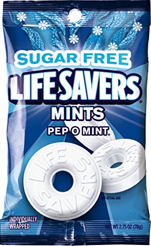 0885345799402 - LIFESAVERS SUGAR FREE PEP-O-MINT HARD CANDY, 2.75-OUNCE BAGS (PACK OF 12)