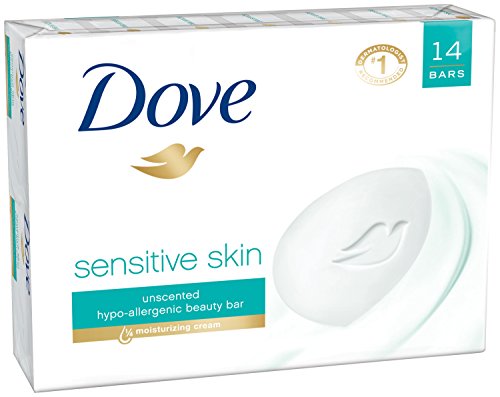 0885356500110 - DOVE SENSITIVE SKIN UNSCENTED BEAUTY BAR, 14 COUNT