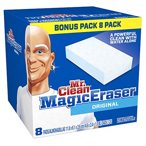 0885360891525 - MR. CLEAN MAGIC ERASER CLEANING PADS, 8-COUNT BOX