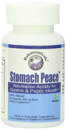 0885361189850 - BALANCEUTICALS STOMACH PEACE DIETARY SUPPLEMENT CAPSULES, 500 MG, 60 COUNT BOTTLE