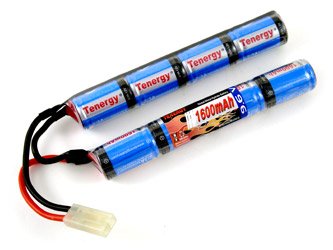 0885365016138 - TENERGY 9.6V NIMH 1600MAH BUTTERFLY MINI BATTERY PACK WITH MINI TAMIYA CONNECTOR FOR AIRSOFT GUNS #11423