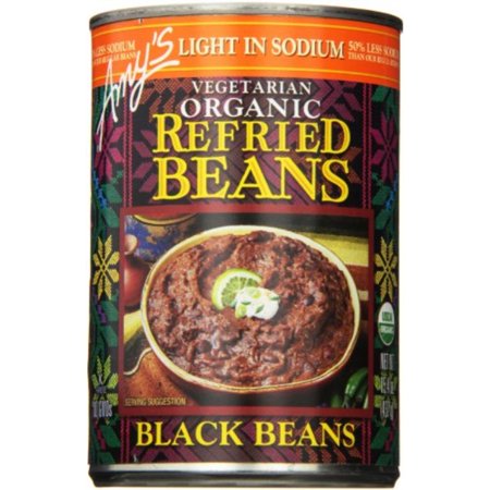 0885367066049 - AMY'S LIGHT IN SODIUM ORGANIC REFRIED BLACK BEANS, 15.4 OUNCE CANS (PACK OF 6)