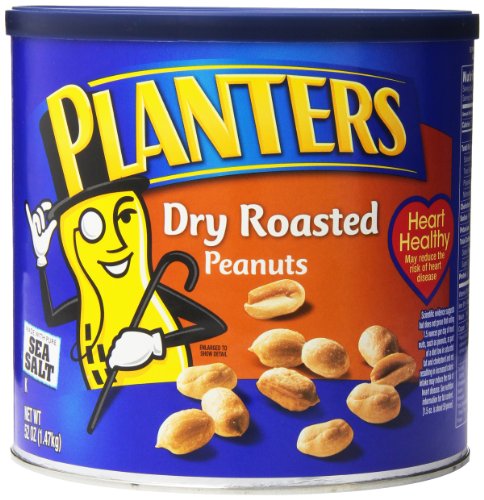 0885367099757 - PLANTERS DRY ROASTED PEANUTS, 52-OUNCE CANISTERS (PACK OF 2)